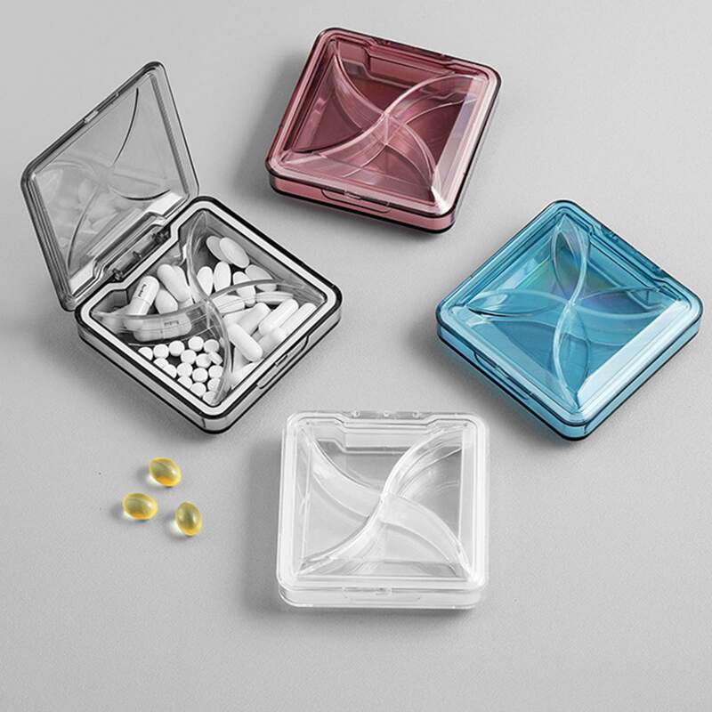 

1pc Random Color Pill Storage Box, Multicolor