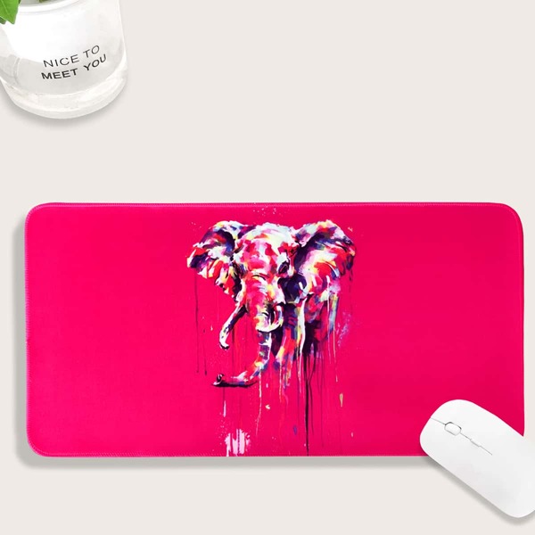 

Elephant Rectangle Mouse Pad, Multicolor