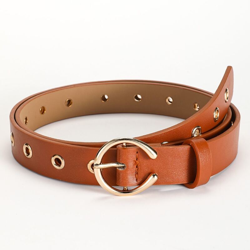 

Grommet Buckle Belt, Camel