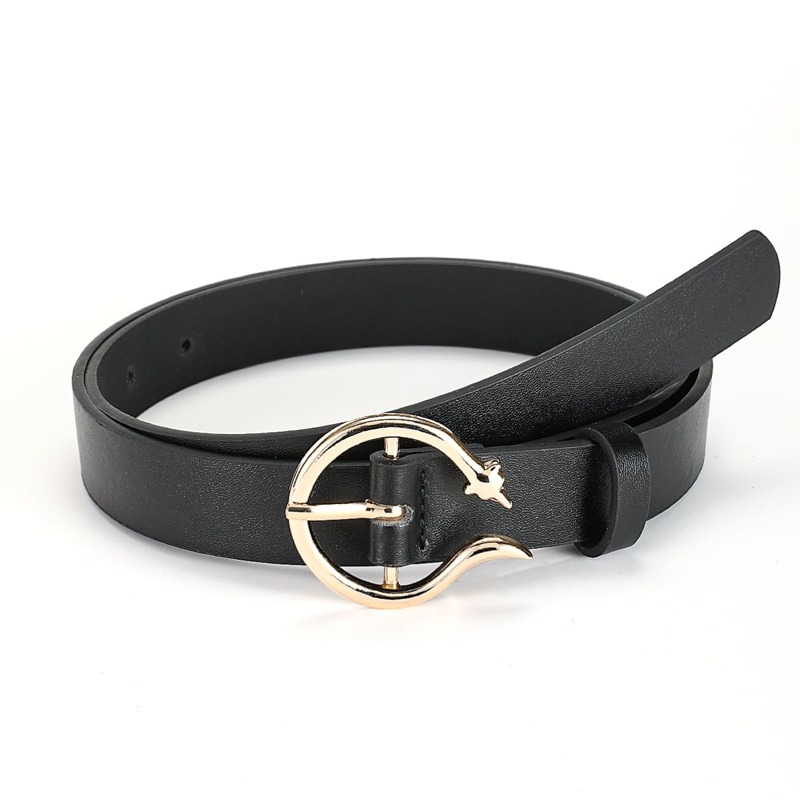 

Snake Design Buckle Belt, Black