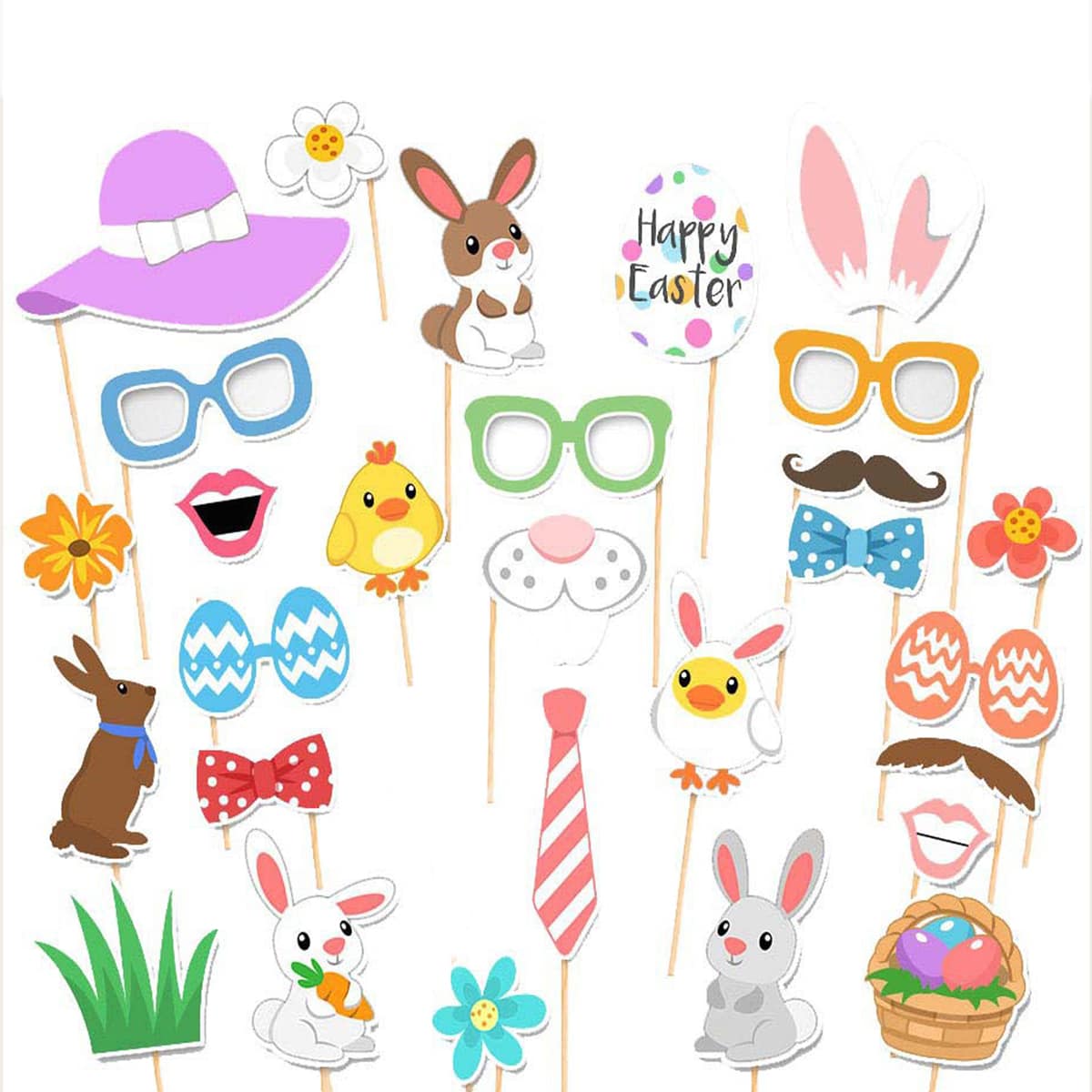 

27pcs Easter Decorative Photo Prop, Multicolor