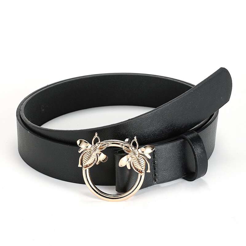 

Bee Decor Buckle Belt, Black