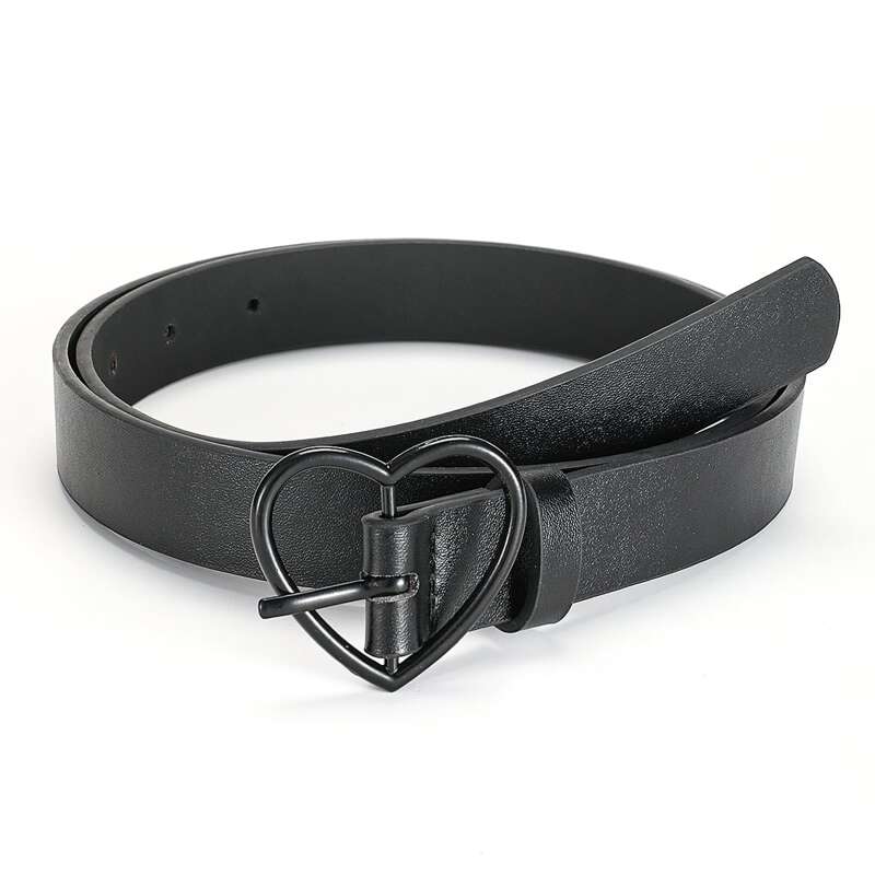 

Heart Buckle Belt, Black