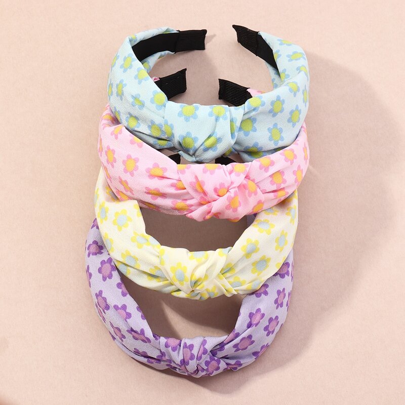 

4pcs Ditsy Floral Pattern Hair Hoop, Multicolor