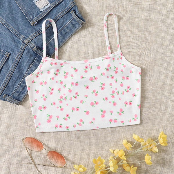 

Ditsy Floral Cami Top, White