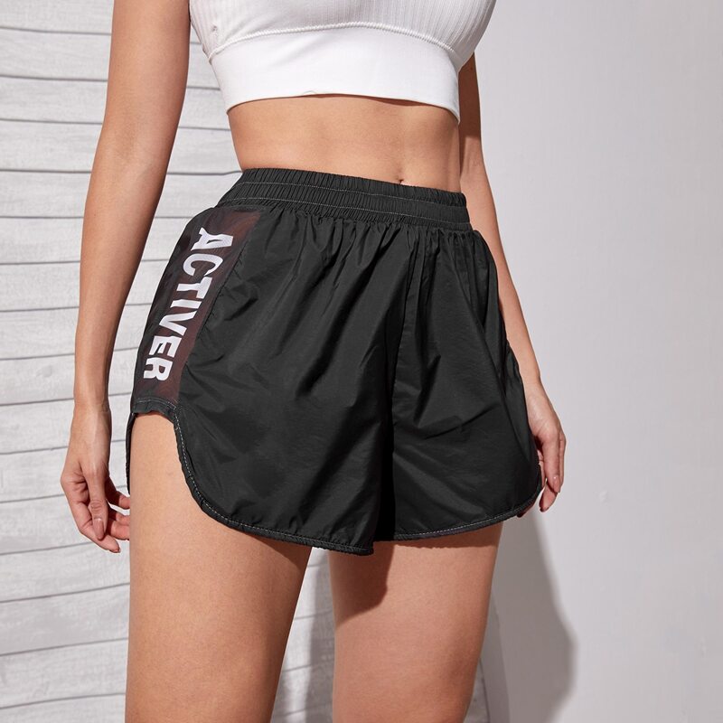 

Letter Graphic Sports Shorts, Dark grey