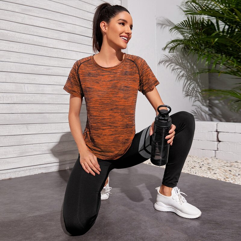 

Space Dye Raglan Sleeve Sports Tee, Burnt orange