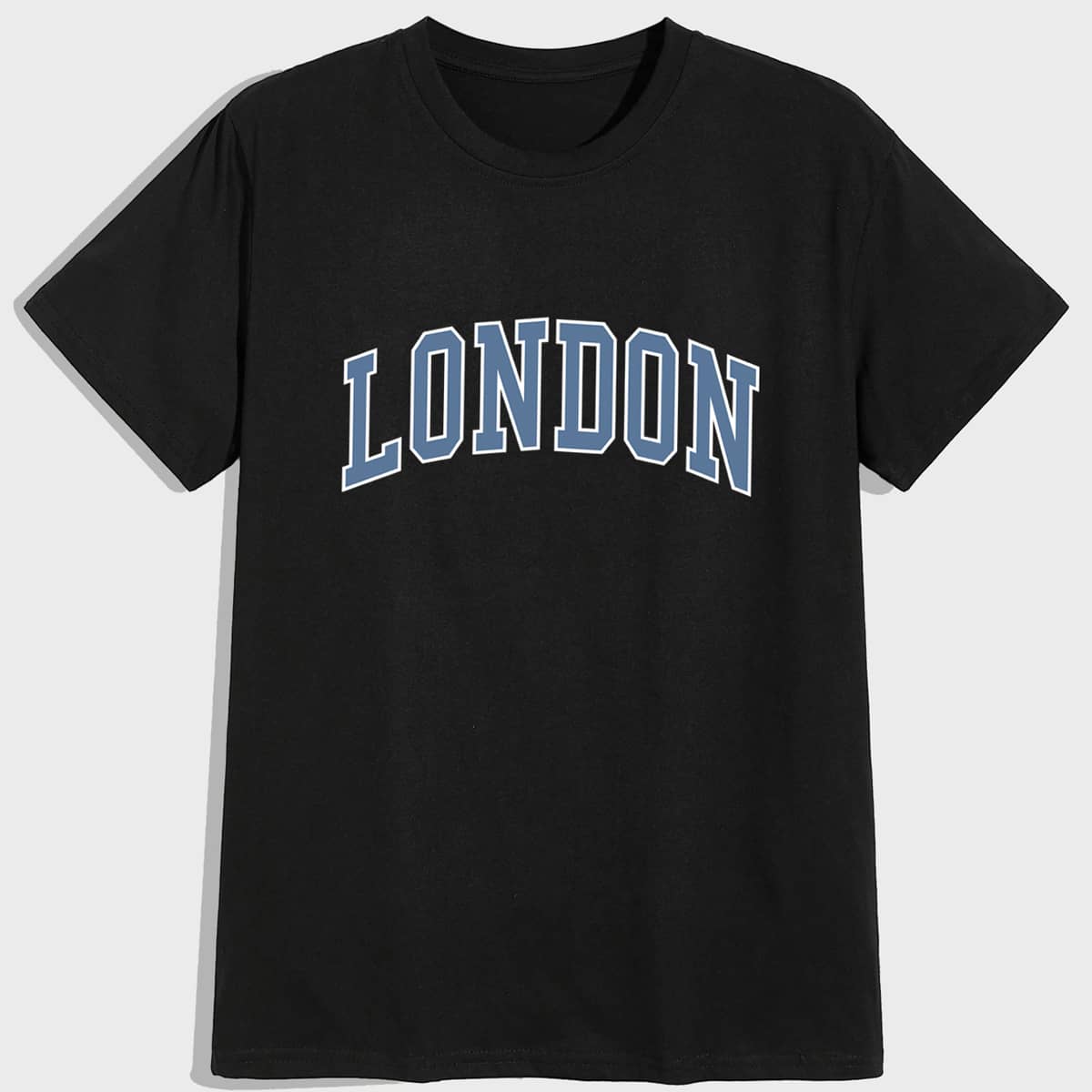 

Guys Letter Print Tee, Black