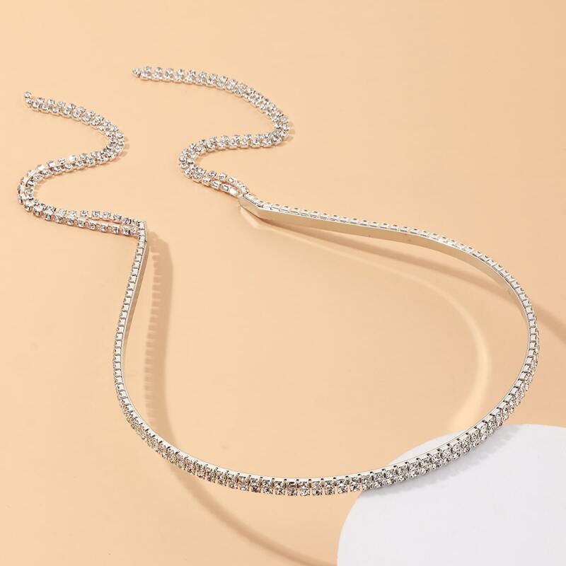 

Rhinestone Decor Hair Hoop, Silver