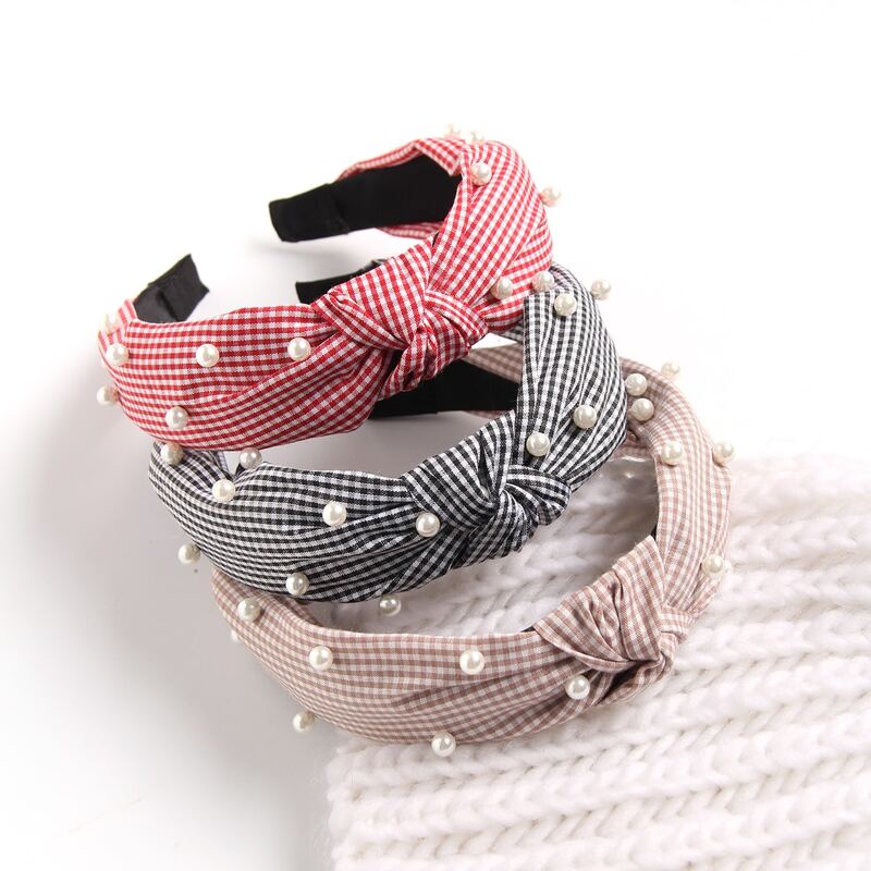 

3pcs Faux Pearl Decor Headband, Multicolor