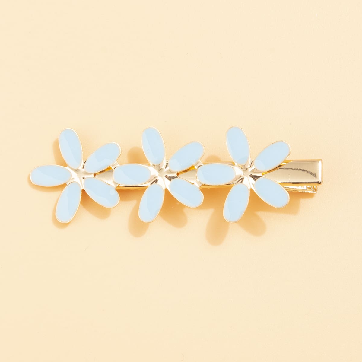 

Flower Decor Hair Clip, Blue
