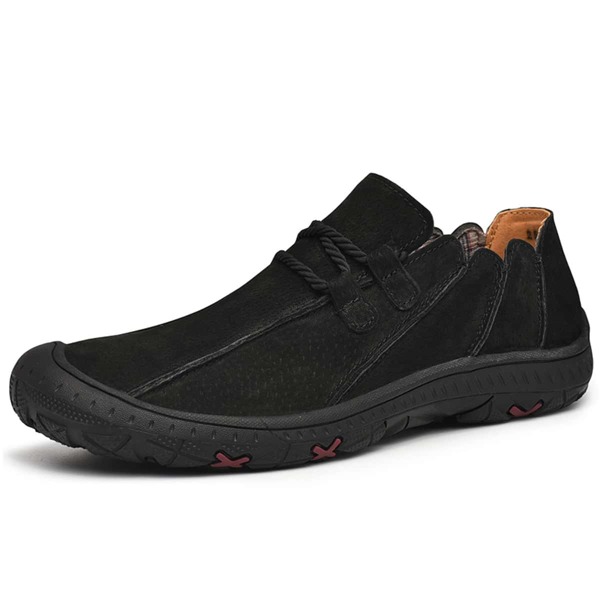 

Men Lace-up Decor Loafers, Black