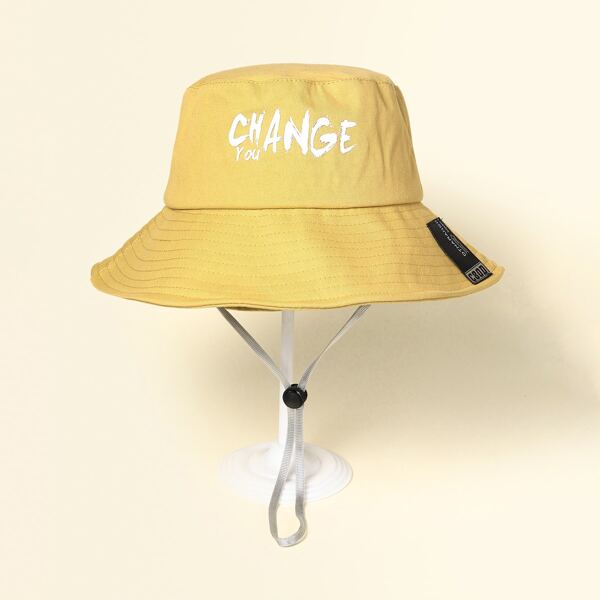 

Letter Graphic Bucket Hat, Yellow