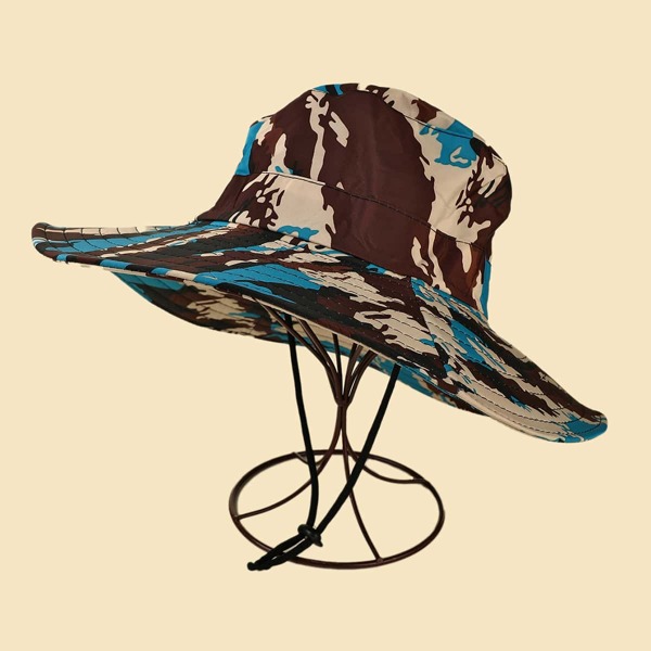 

Camo Pattern Bucket Hat, Multicolor