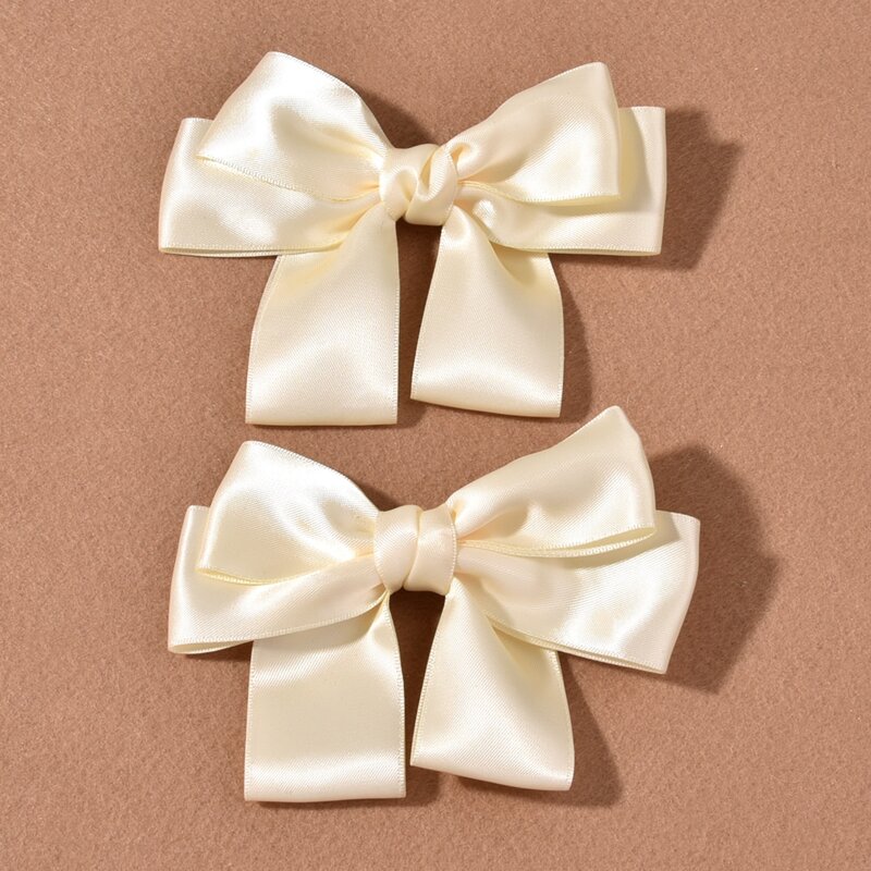

2pcs Bow Hair Clip, White
