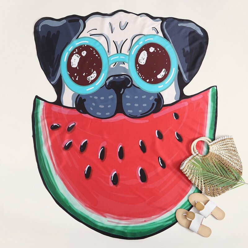 

Cartoon Graphic Beach Blanket, Multicolor