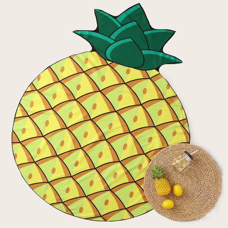

Pineapple Design Beach Blanket, Multicolor