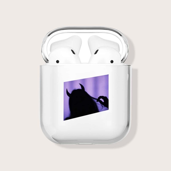 

Прозрачный чехол для Airpods с принтом, Многоцветный
