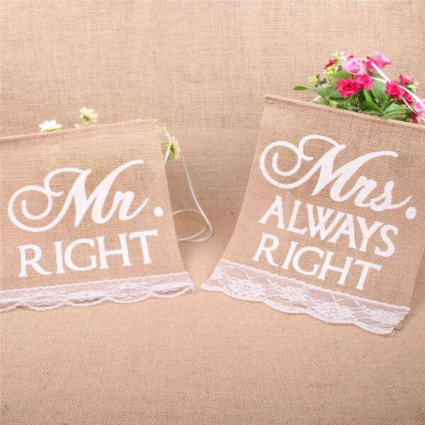

1pc Random Line Lace Wedding Flag, Khaki