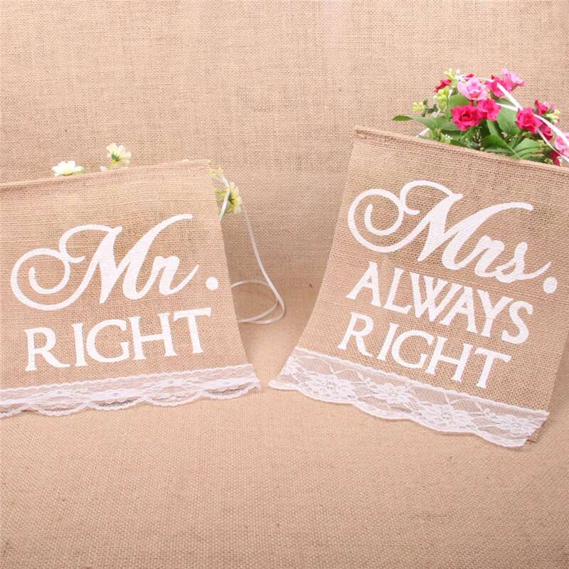 

1pc Random Line Lace Wedding Flag, Khaki