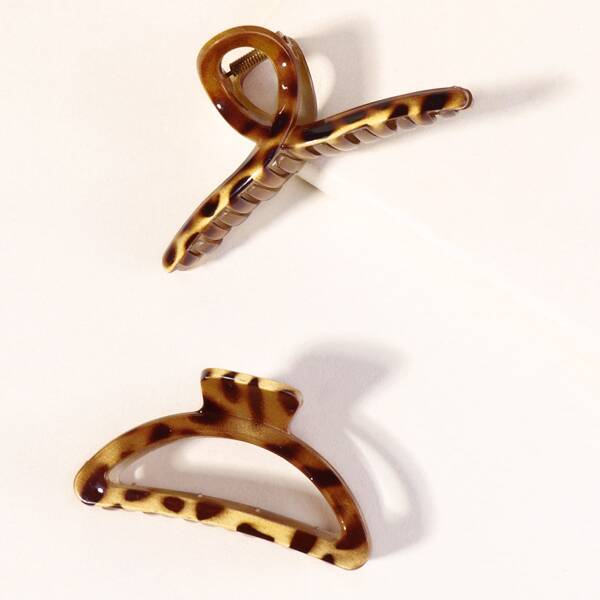 

2pcs Simple Hair Claw, Multicolor