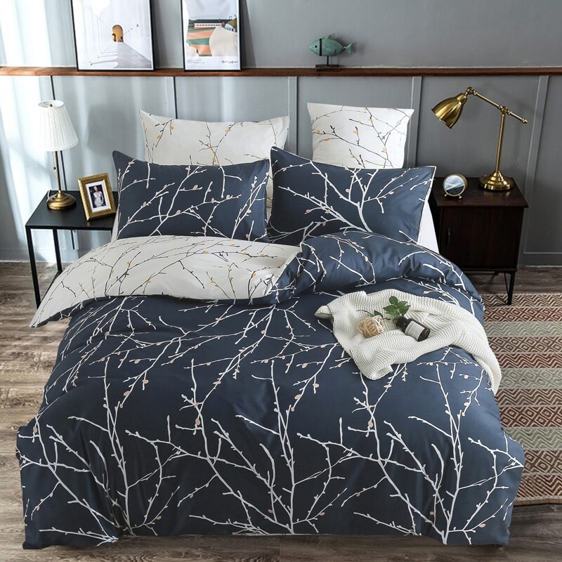 

Branch Print Duvet Cover Set Without Filler, Multicolor