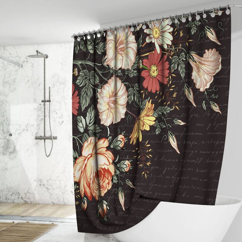

Flower Print Shower Curtain, Multicolor