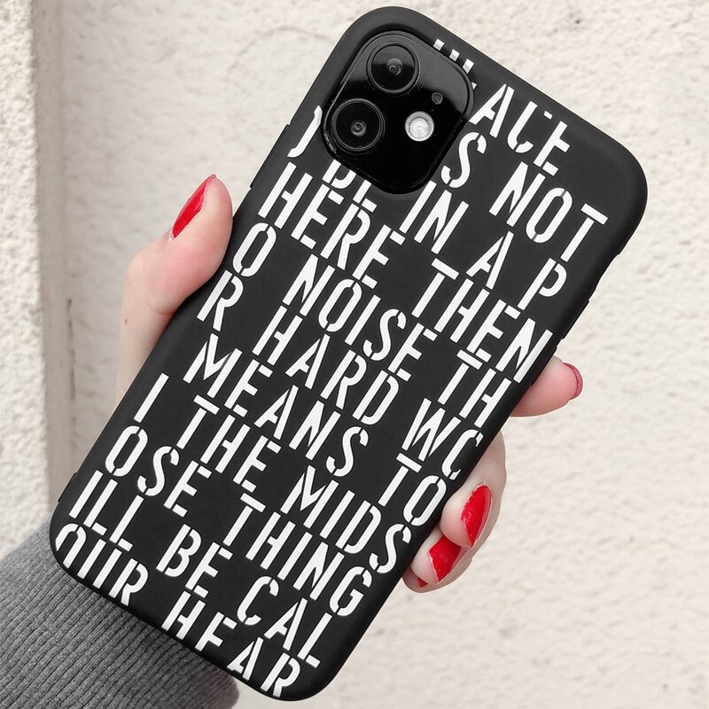 

Letter Graphic iPhone Case, Black and white