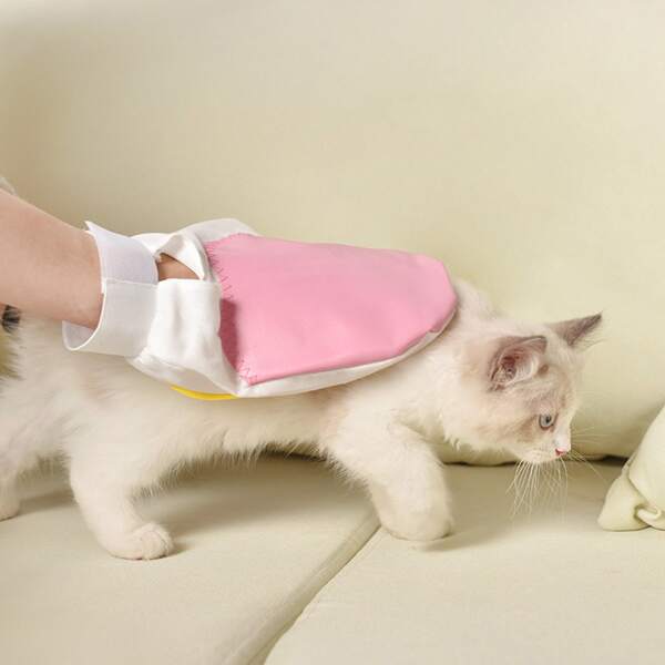 

1pc Pet Hair Cleaning Glove, Pink
