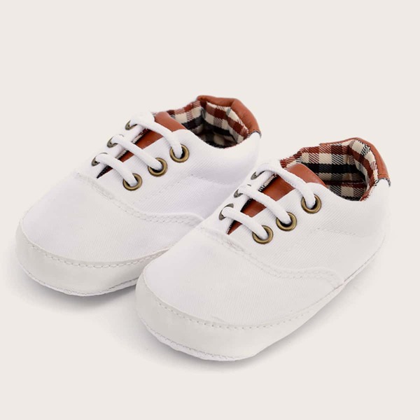 Baby Boy Lace-up Front Sneakers, White