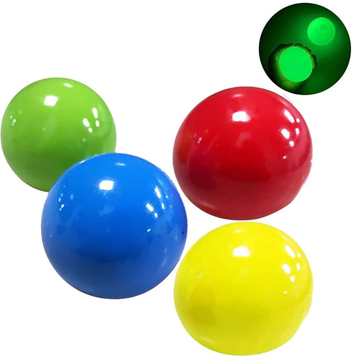 

4pcs Random Luminous Sticky Target Ball, Multicolor