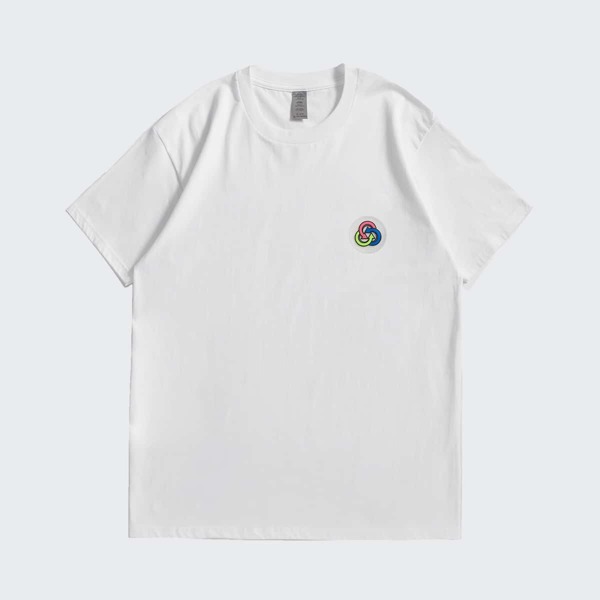

Men Patched Detail Drop Shoulder Tee, White