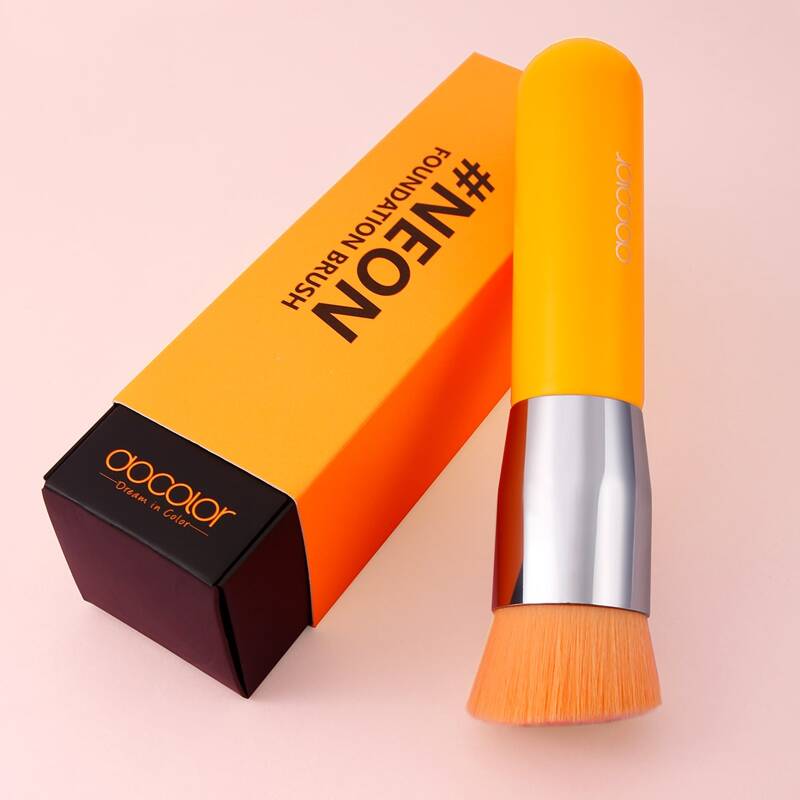 

1pc Foundation Brush, Orange neon