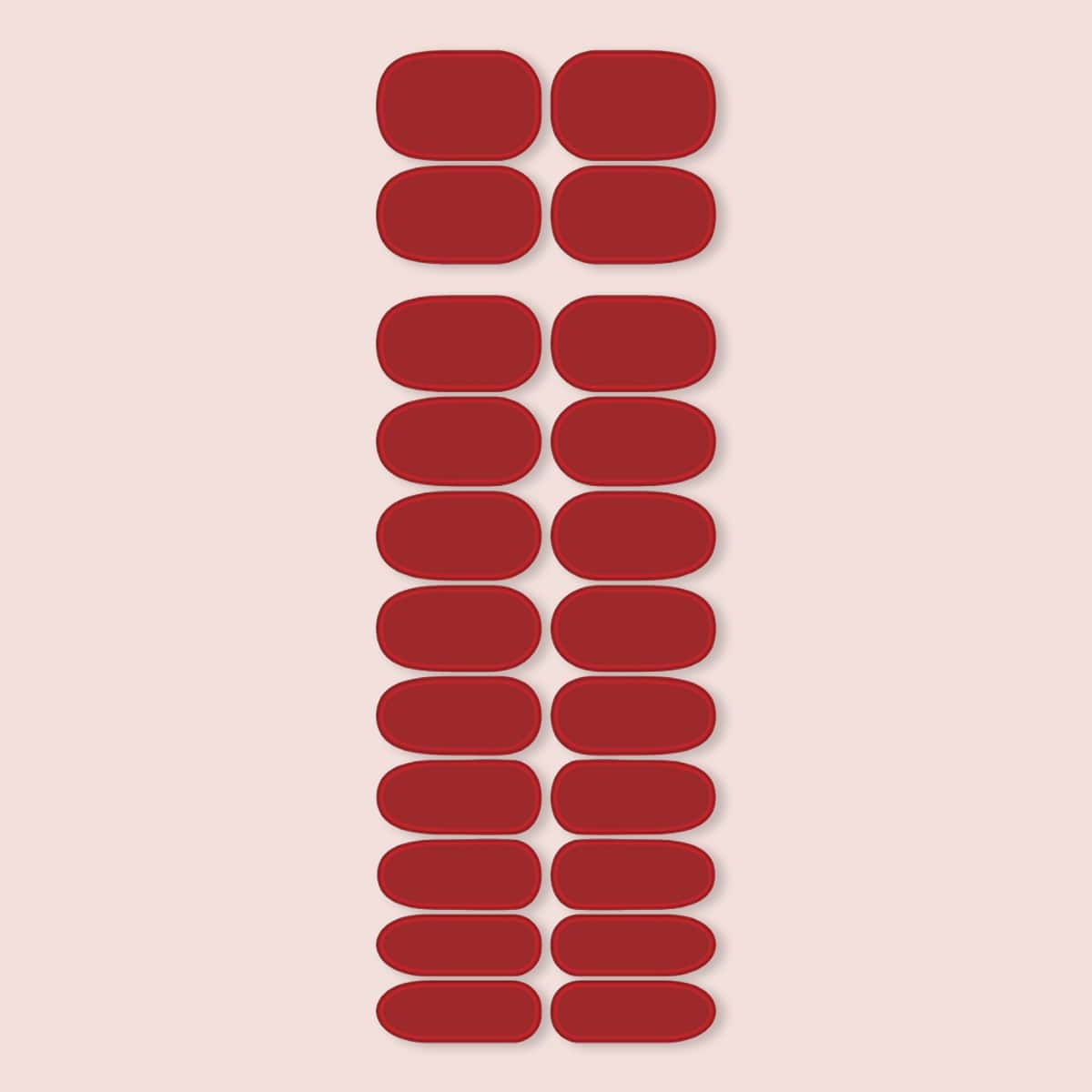 

1sheet Nail Sticker & 1pc Nail File, Red