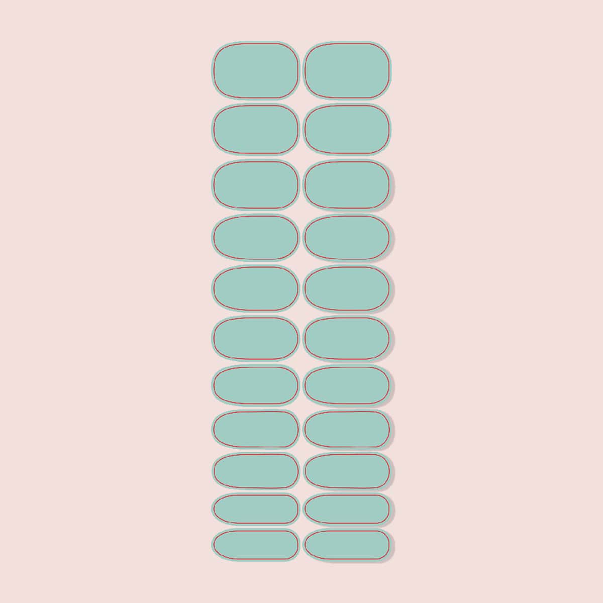 

1sheet Nail Sticker & 1pc Nail File, Green