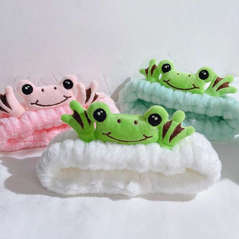 

1pc Random Cartoon Frog Bath Headband, Multicolor