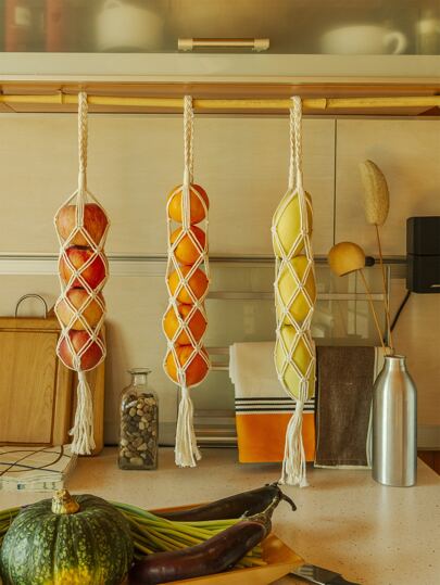 1pc Woven Wall Hanging Net Bag - This is so sweet!