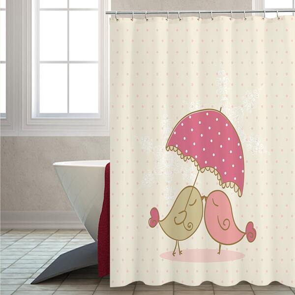 

Cartoon Bird Print Shower Curtain, Multicolor