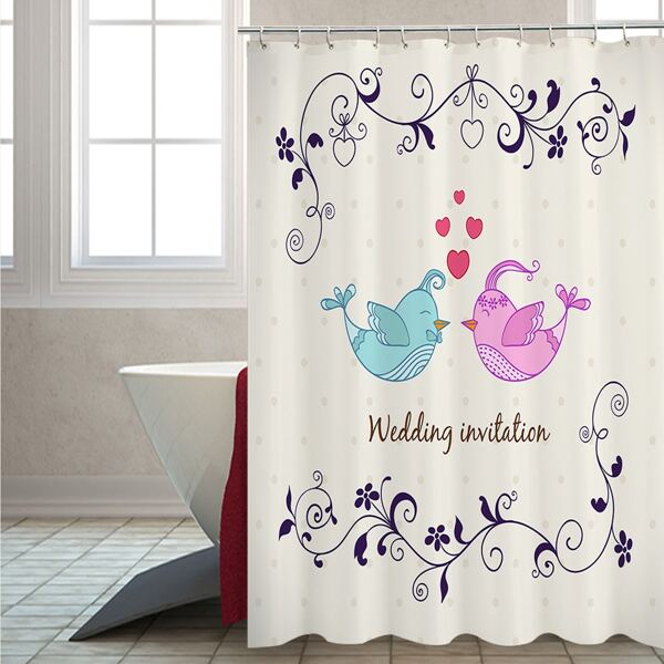 

Cartoon Bird Print Shower Curtain, Multicolor