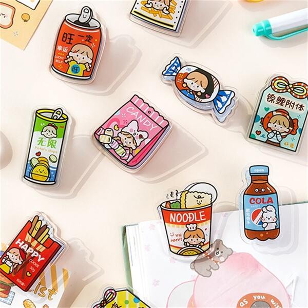 

1pc Random Cartoon Acrylic Clip, Multicolor