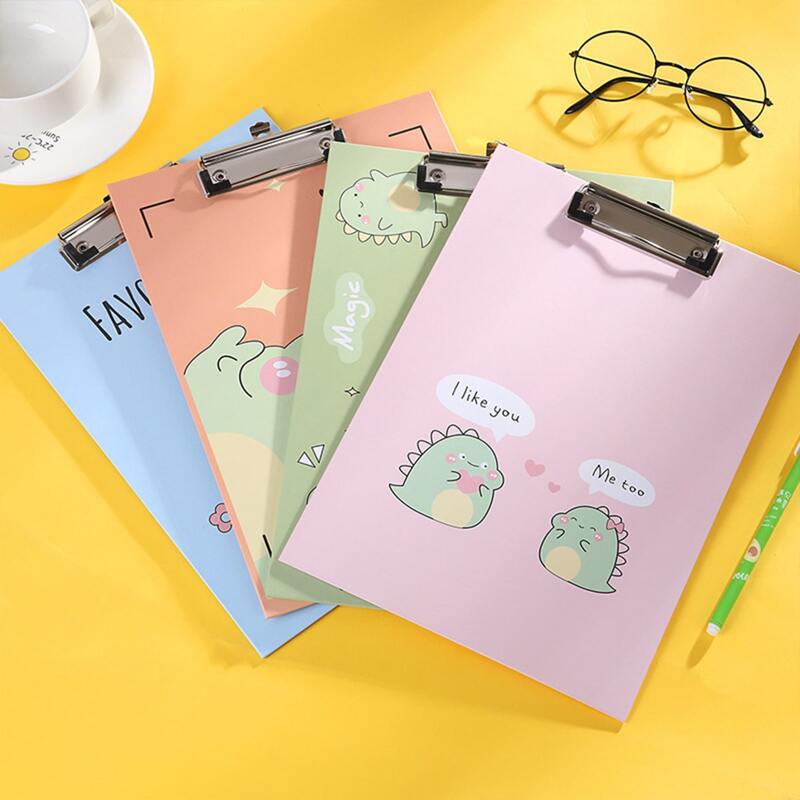 

1pc Cartoon Dinosaur Pattern Clipboard, Multicolor