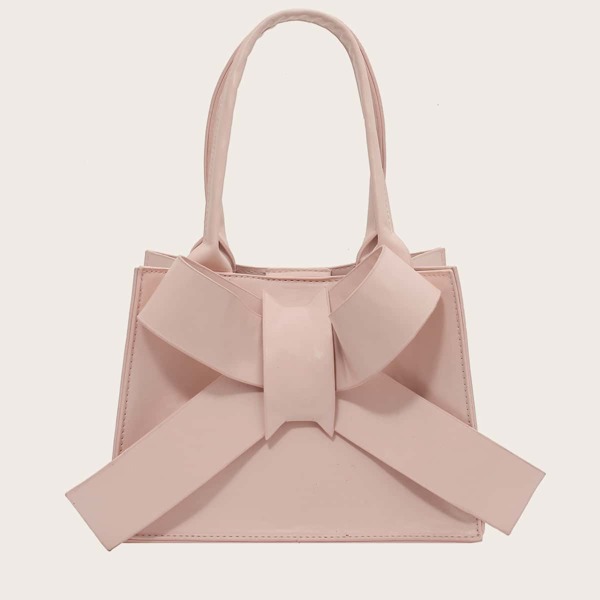 

Bow Decor Satchel Bag, Pink