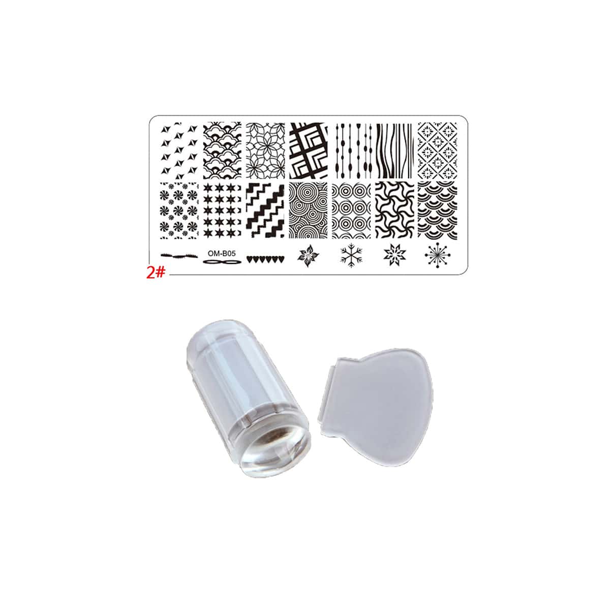 

1set Nail Art Stamping Scraper Plate Tool, Silver
