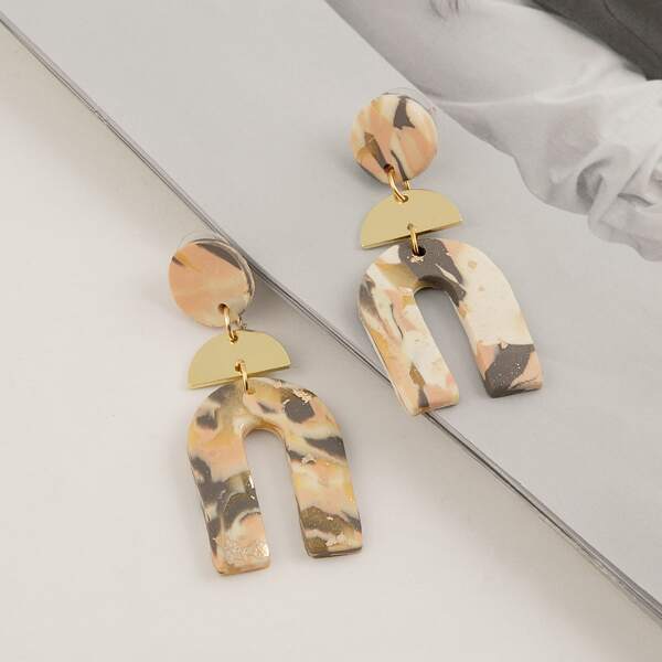 

Sparkle Multicolored Clay Drop Earrings, Multicolor