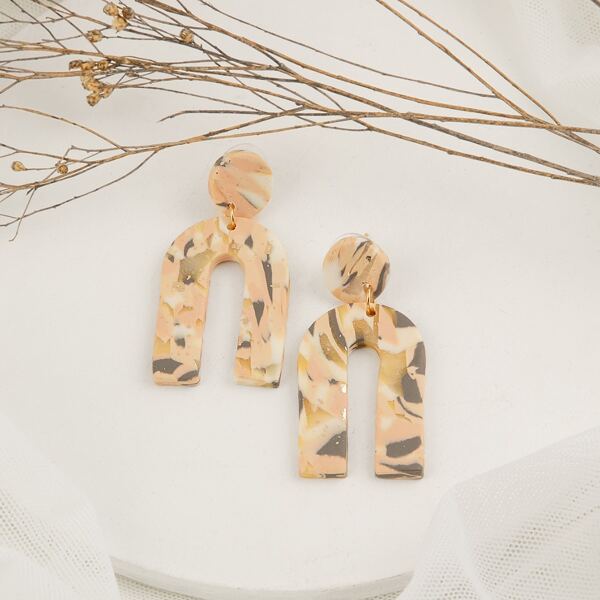 

Glitter Accents Multicolored Dangle Earrings, Multicolor