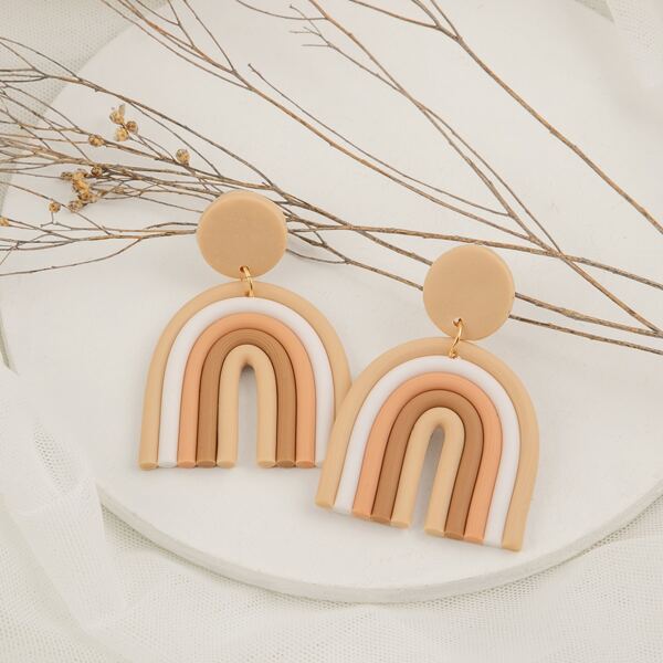 

Nude Rainbow Clay Drop Earrings, Multicolor