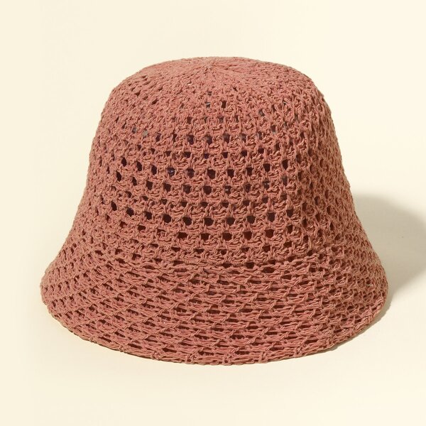 

Solid Braided Bucket Hat, Orange
