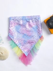 Falda con fruncido con escama de pez - Multicolor - Ver 2