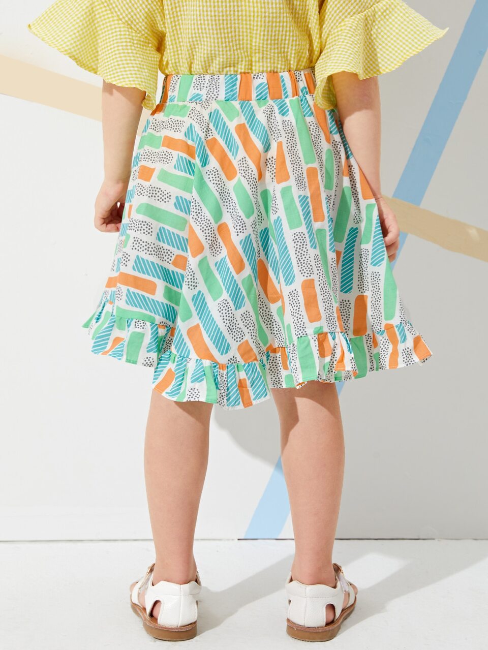 Toddler Girls Ruffle Hem Allover Print Skirt