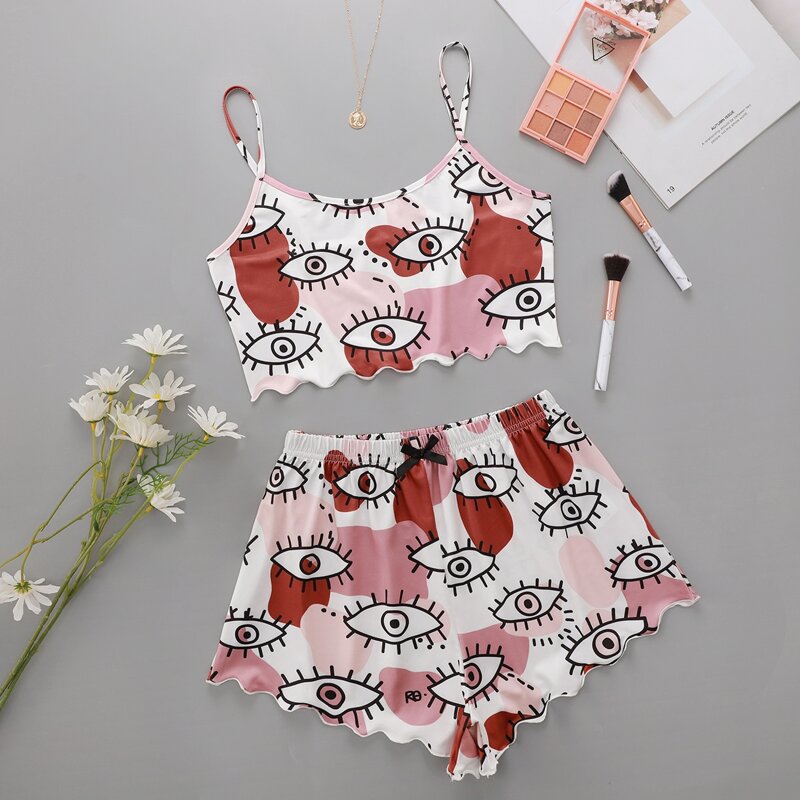 

Figure Graphic Bow Pajama Set, Multicolor